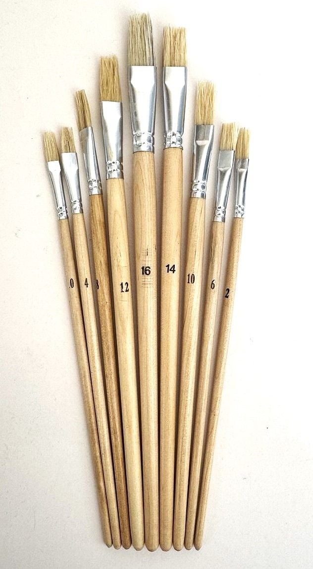 Пензлики набір 9 шт для клею щетина CN-1109 AIHAO