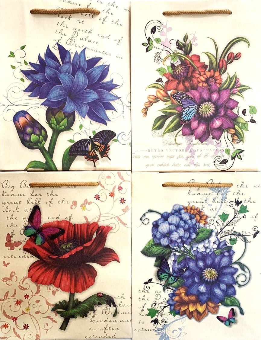 Пакет подарунковий 23*18*8 см мікс 6 дизайнів (12) TZ-9596 TUKZAR