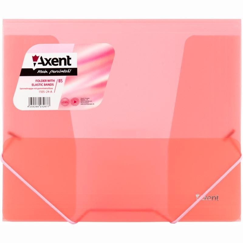 Папка на гумках В5 прозора червона (60) 1505-24 Axent