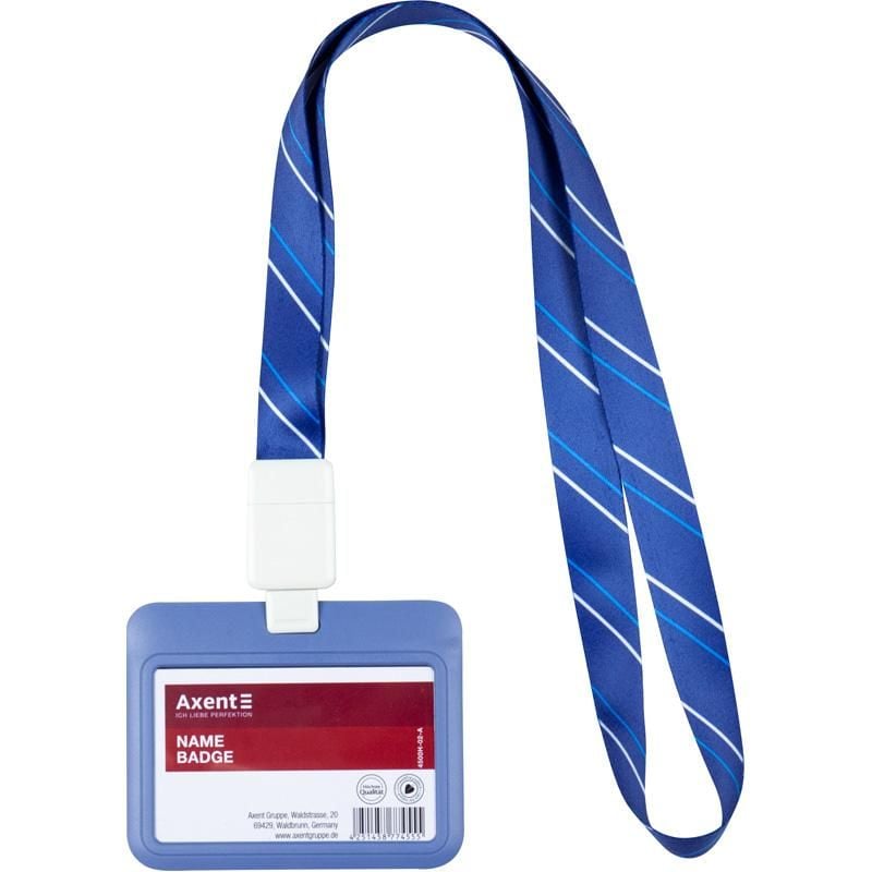 Бейдж слайдер горизонтальний 85*54 мм димчастий синій 4500H-02 Axent