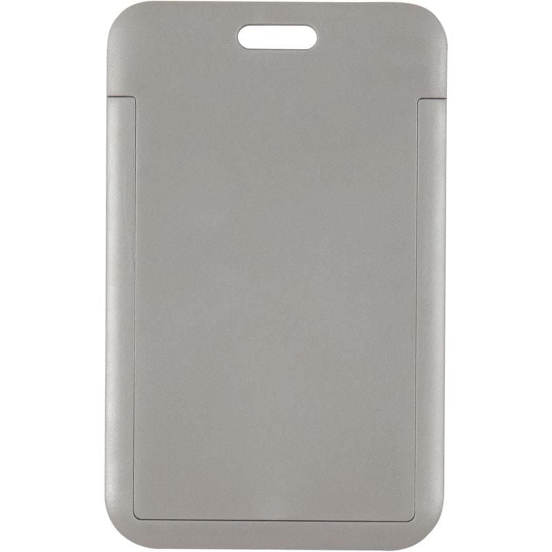 Бейдж слайдер вертикальний теплий сірий 54 *85 мм (5 шт/уп) 4500V-03 Axent