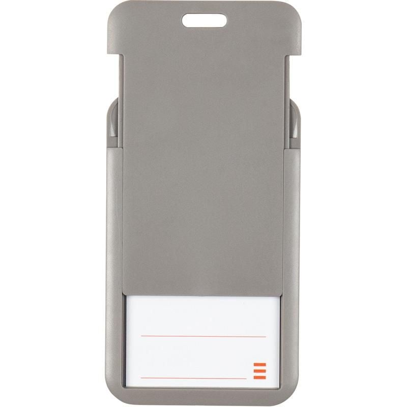 Бейдж слайдер вертикальний теплий сірий 54 *85 мм (5 шт/уп) 4500V-03 Axent