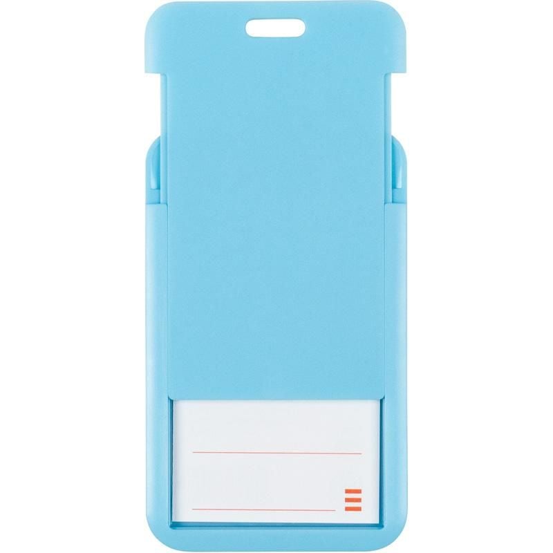 Бейдж слайдер вертикальний блакитний 54 *85 мм (5 шт/уп) 4500V-22 Axent