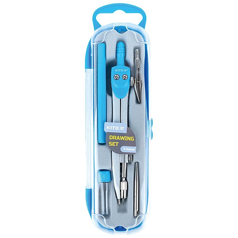 Готовальня 5 предметів блакитна K18-384-07 Kite