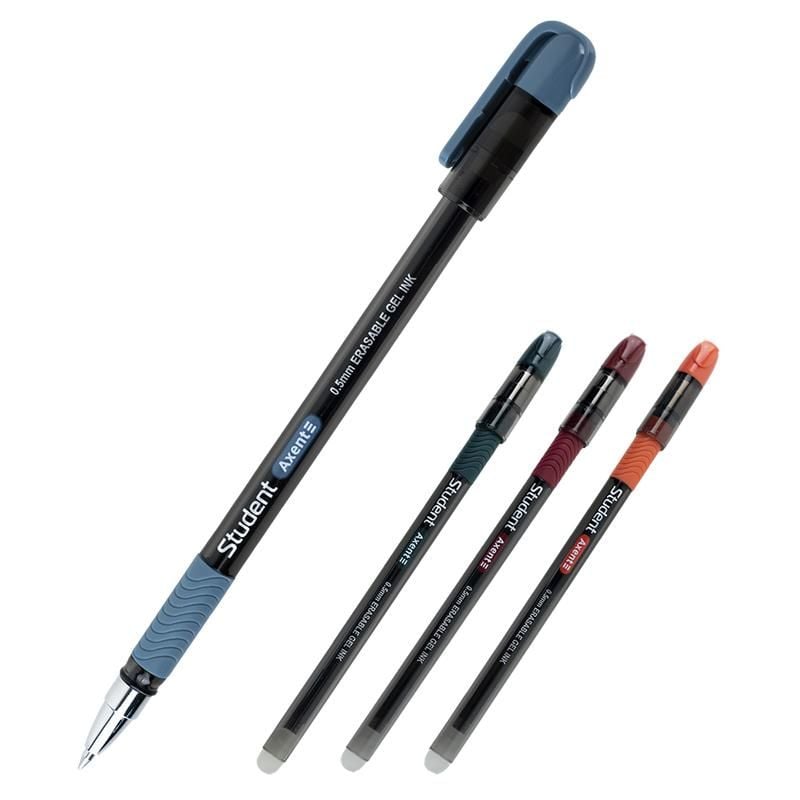 Ручка пиши/стирай гелева Student чорна (12 шт/уп) AG1071-01 Axent