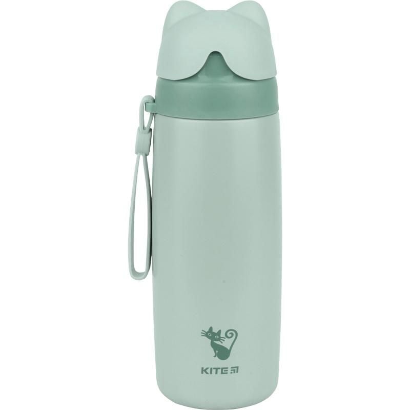 Термос 350 мл Cat зелений K21-376-03 Kite