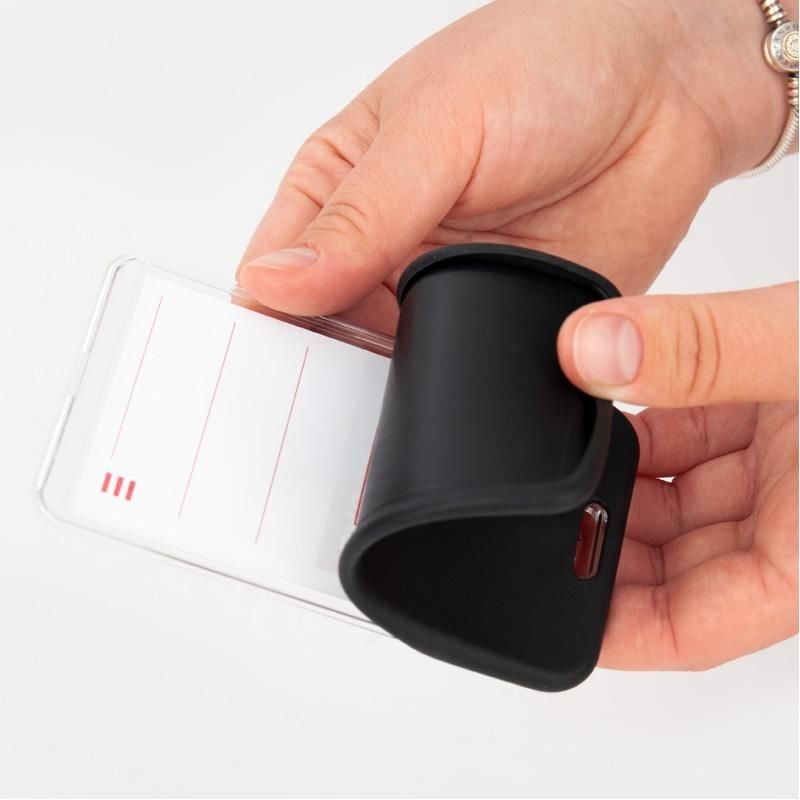 Бейдж -чохол Soft Touch матовий чорний (5 шт/уп) 4550V-01 Axent