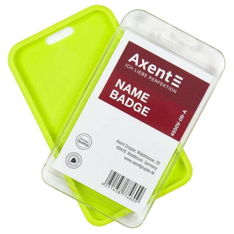 Бейдж -чохол Soft Touch матовий салатовий (5 шт/уп) 4550V-09 Axent