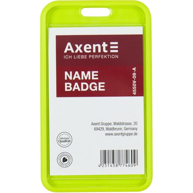 Бейдж -чохол Soft Touch матовий салатовий (5 шт/уп) 4550V-09 Axent