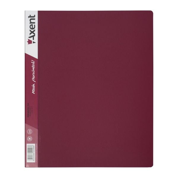 Папка на кільцях на 4-х 35мм бордова 1208-04 Axent
