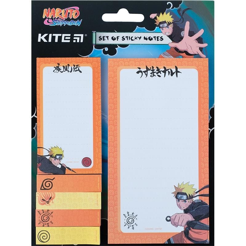 Папір стікер набір кольоровий Naruto NR23-299-1 Kite