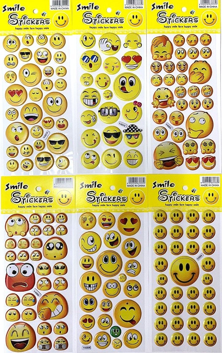 Наліпки 29*12 см Смайл (12 шт/уп) Y-K (RS-0193) Імпорт