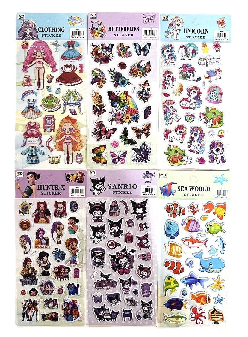 Наліпки 22*10 см (20 шт/уп) XHC (SA-0503) Імпорт