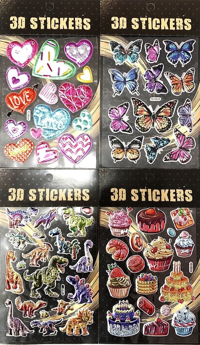 Наліпки на чорному планшеті 27*16 см (12 шт/уп) YD (RS-0192) Імпорт