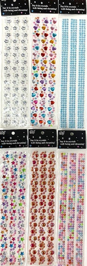 Наліпки стрази 32*7 см (12 шт/уп) SA-0255 (0183) Імпорт