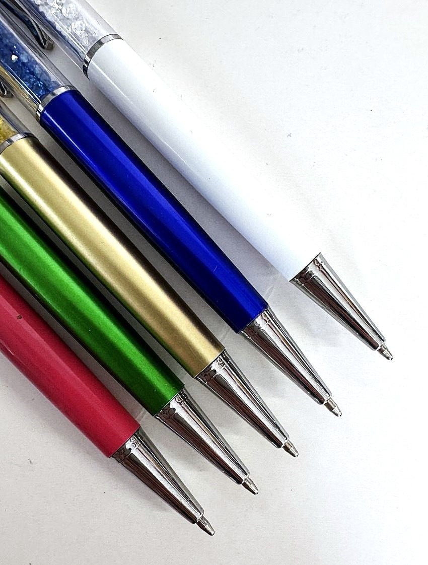 Ручка кулькова стілус зі стразами напівоберт (60 шт/уп) Стрази Імпорт