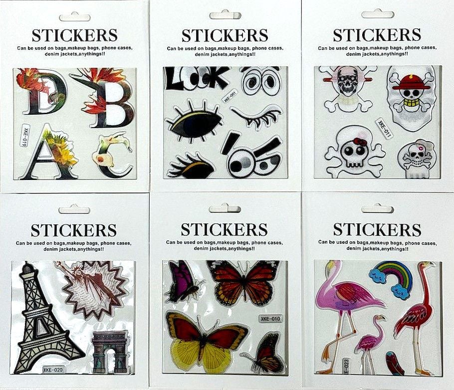 Наліпки голографичні по тканині (джинси, рюкзаки, сумки)(12 шт/уп) XKE (XKO) Імпорт