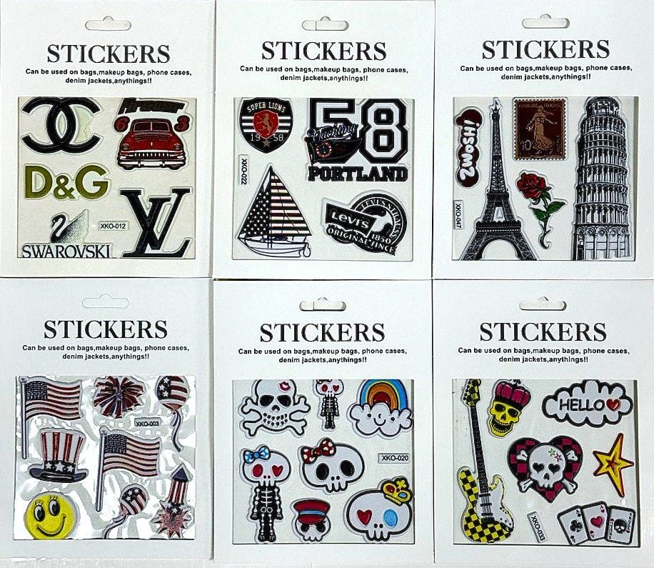 Наліпки по тканині (джинси, рюкзаки, сумки) (20 шт/уп) XKO Імпорт