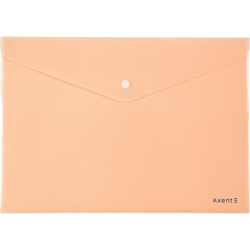 Папка на кнопці А4 Pastelini персикова (12 шт/уп) 1412-42 Axent