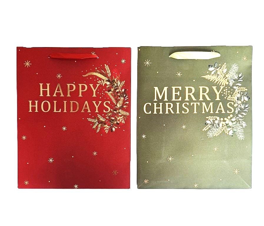 Пакет подарунковий 260*127*324 Large XMas Merry1 (12 шт/уп) 760363ML Малеваро