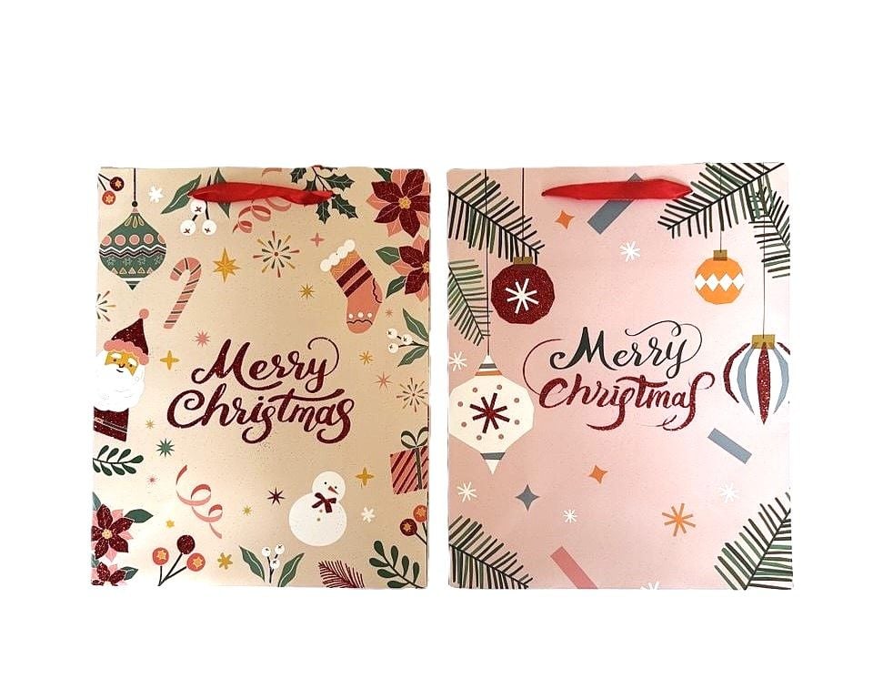 Пакет подарунковий 26*12,7*32,4 Large XMas Merry2 (12 шт/уп) 760387ML Малеваро