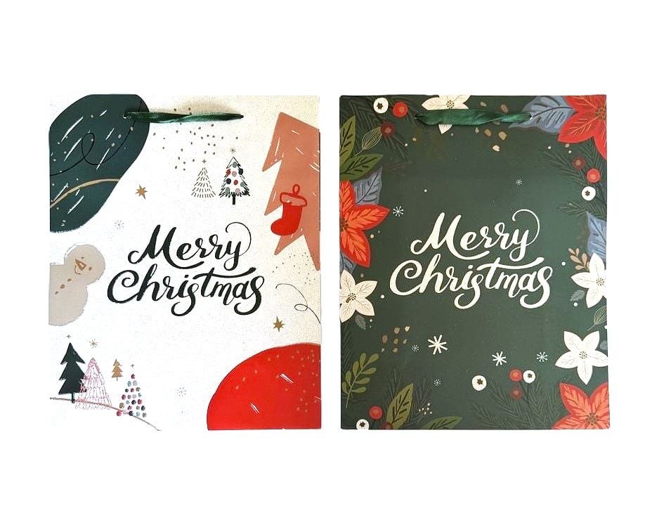 Пакет подарунковий 26*12,7*32,4 Large XMas Merry2 (12 шт/уп) 760387ML Малеваро
