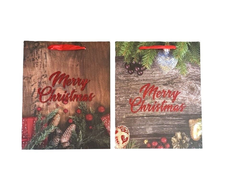 Пакет подарунковий 260*127*324 Large XMas Merry3 (12 шт/уп) 760394ML Малеваро