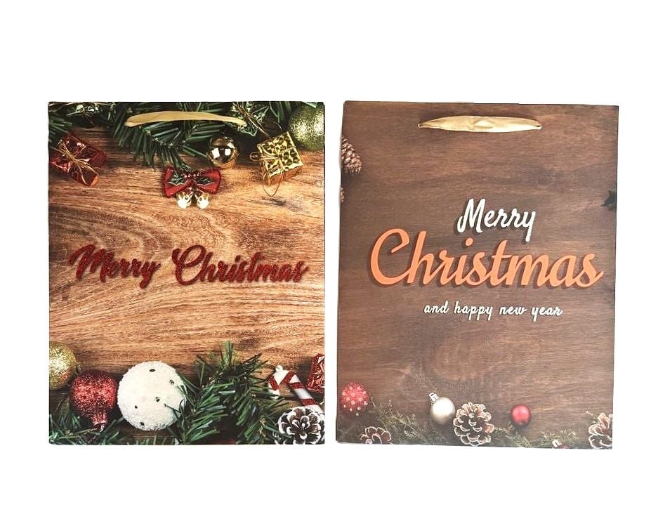 Пакет подарунковий 260*127*324 Large XMas Merry3 (12 шт/уп) 760394ML Малеваро