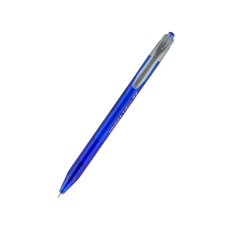 Ручка масляна автомат 1,0 мм TRIO RT синя (12 шт/уп) UX-109-02 UNIMAX