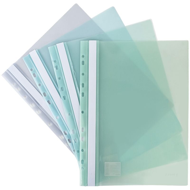 Папка швидкозшивач А4 з перфорацією блакитний асорті (20 шт/уп) 1318-07/2 Axent