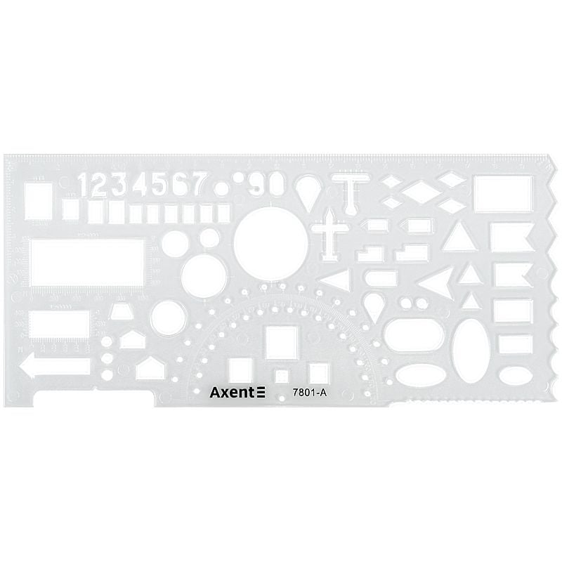 Офіцерська лінійка 20 см прозора 7801 Axent