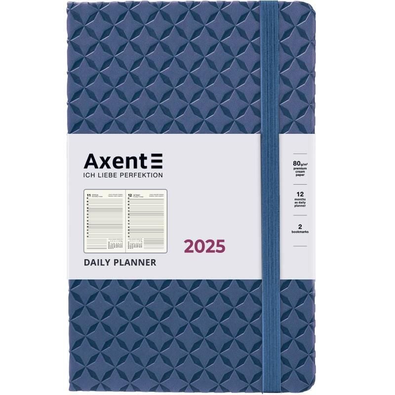 Блокнот щоденник 2025 Partner Gently 145*210 мм темне море 8822-25-05 Axent