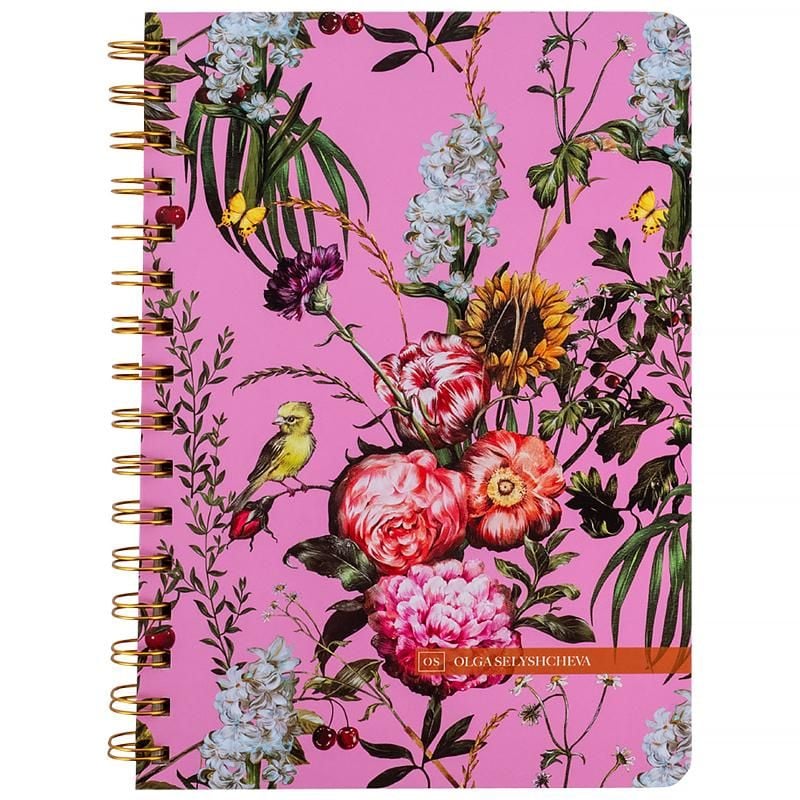 Блокнот А5 на спіралі тверда обкл 80 арк клітинка OS Summer 8470-3-A-OS Axent