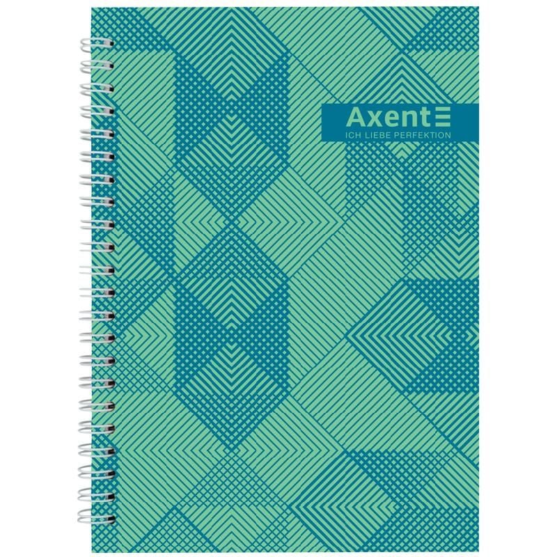 Блокнот А5 96 арк на спіралі клітинка 8032-34 Axent