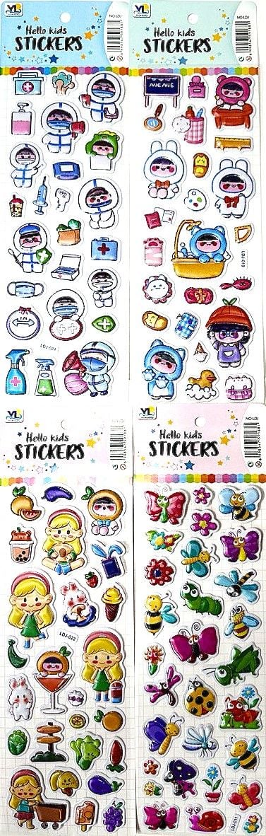 Наліпки на вузькому планшеті 31*10 см (20 шт/уп) LDJ (RS-0197) (SA-0253) Імпорт