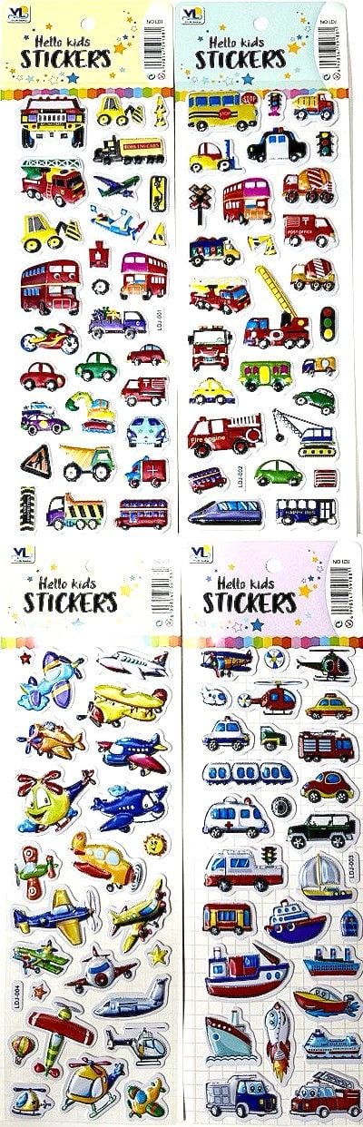 Наліпки на вузькому планшеті 31*10 см (20 шт/уп) LDJ (RS-0197) (SA-0253) Імпорт