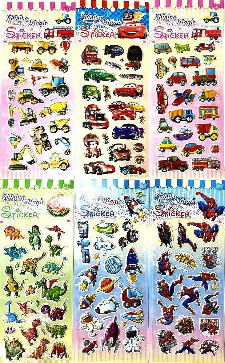 Наліпки 30*12,5 см з розмальовкою (20 шт/уп) HAA88 (RS-0187)