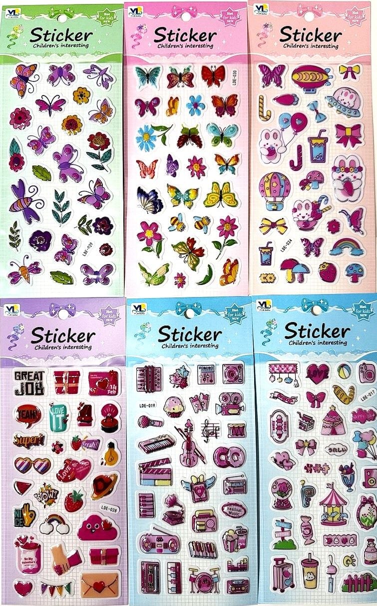 Наліпки 23,5*10,5 см (20 шт/уп) LDE (RS4-62)