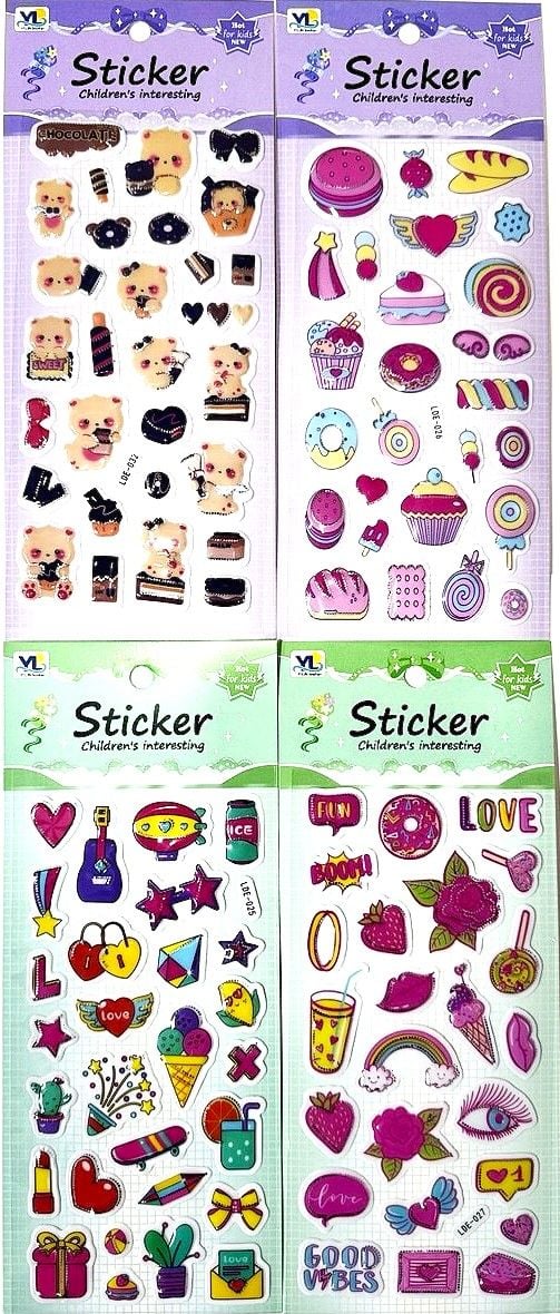 Наліпки 23,5*10,5 см (20 шт/уп) LDE (RS4-62)