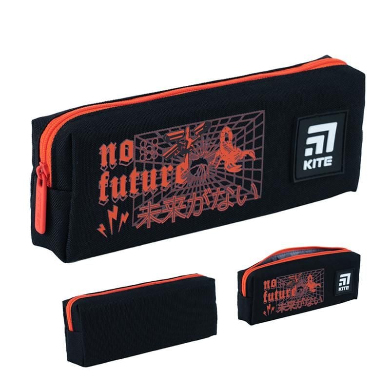 Пенал no future чорний K24-642-12 Kite