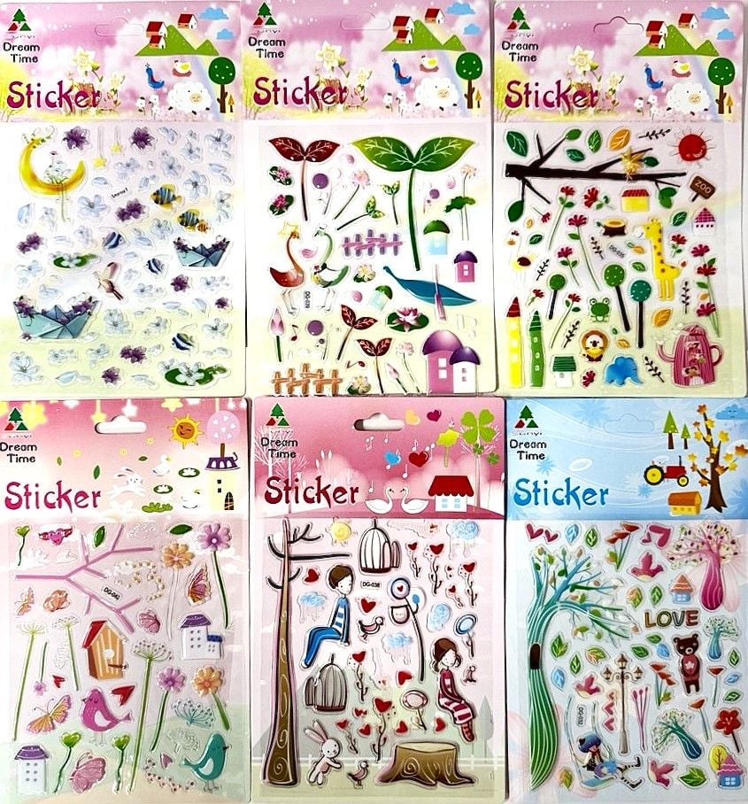 Наліпки 22,5*14см (12 шт/уп) DG-026 Імпорт