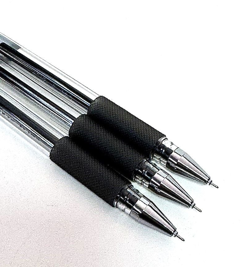 Ручка гелева гумовий гріп, 0,35 мм чорна (12 шт/уп) S84 Deli