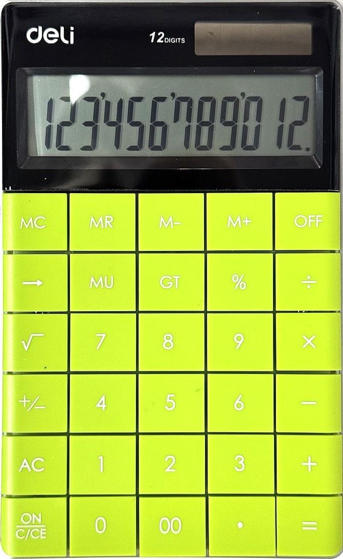 Калькулятор 12 розр EXCEED салатовий 1589 Deli