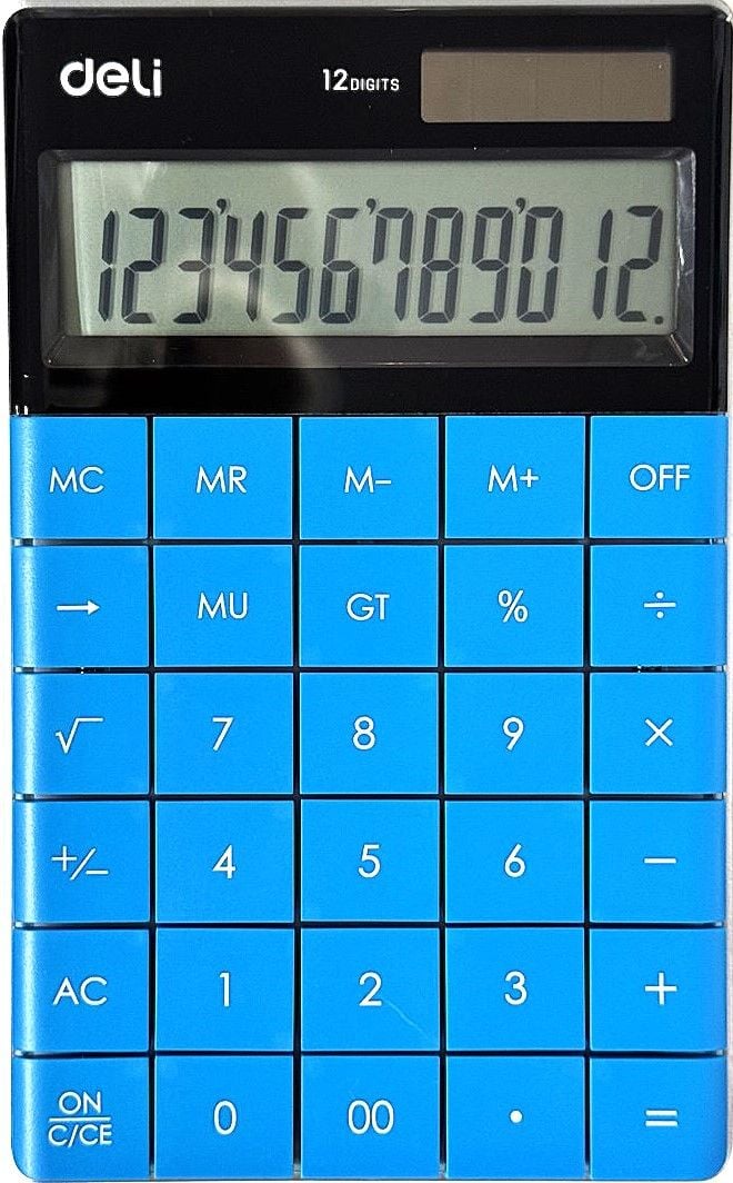 Калькулятор 12 розр EXCEED блакитний 1589 Deli
