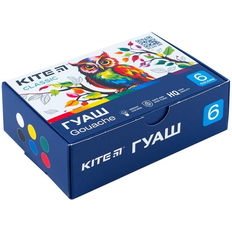 Фарби гуашь Classic 6 кол 20 мл K-062 Kite