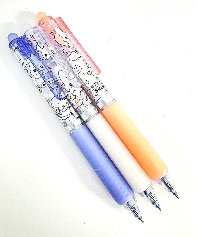 Ручка пиши/стирай гелева автомат напівоберт з товстим стрижнем Bunny (12 шт/уп) GP-33223 Імпорт