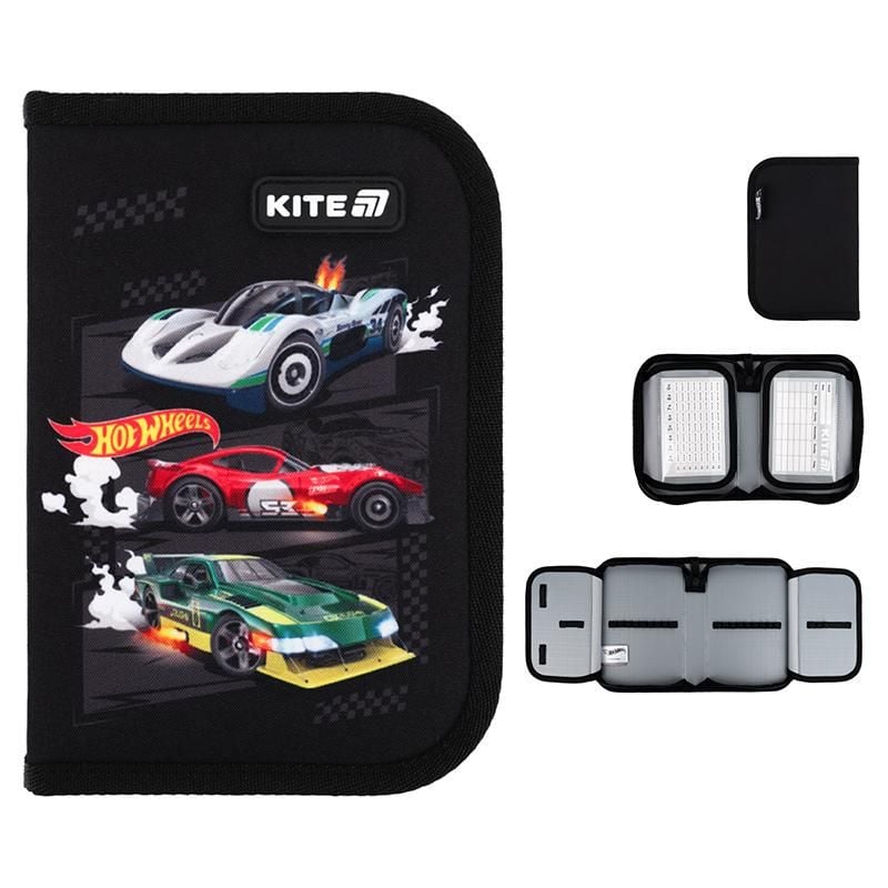 Пенал 1 відділення 2 відворота Hot Wheels HW25-622-1 Kite