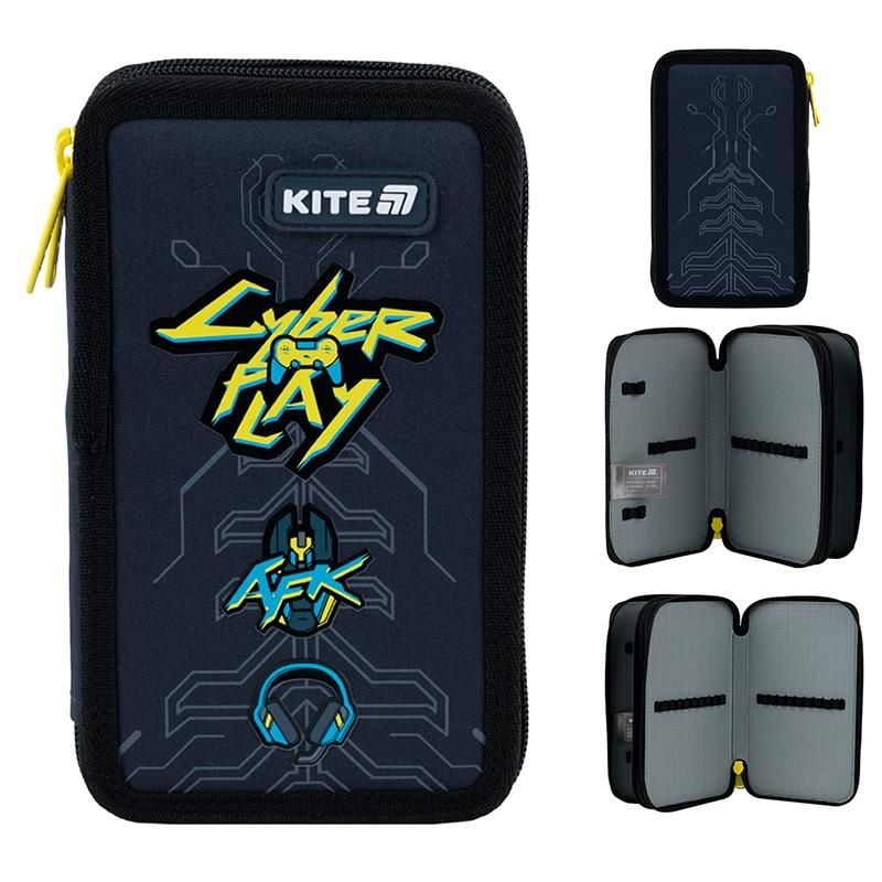Пенал 2 відділення Cyber K25-623-4 Kite