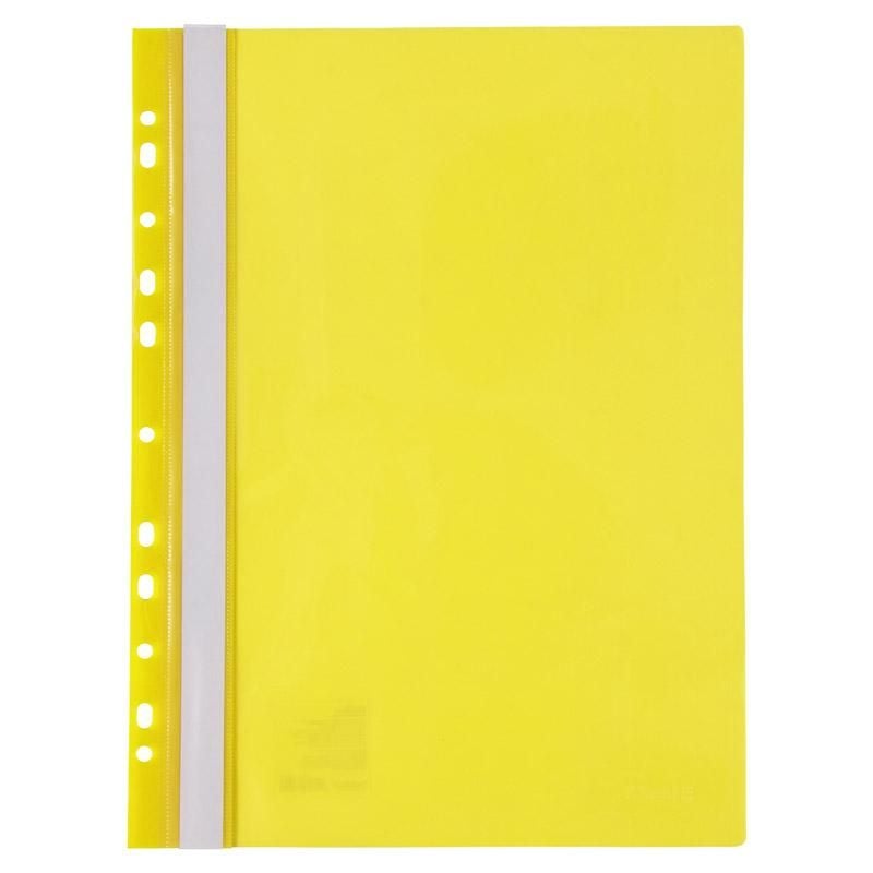 Папка швидкозшивач А4 з перфорацією жовтий (20 шт/уп) 1318-26 Axent