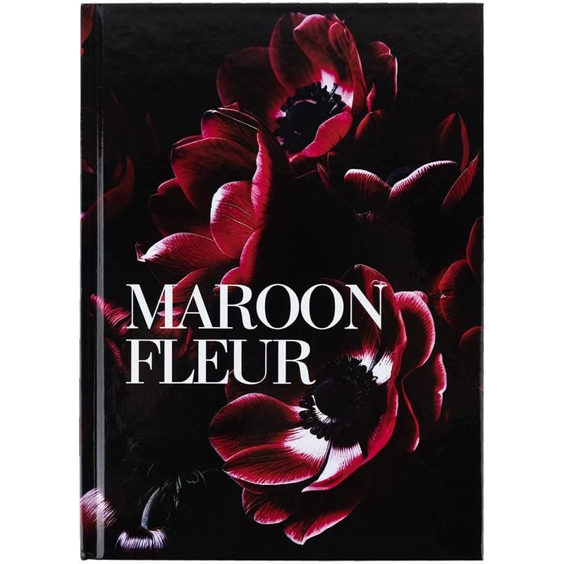 Блокнот А5 96 арк тверда обкл кліт Maroon fleur 8459-1 Axent